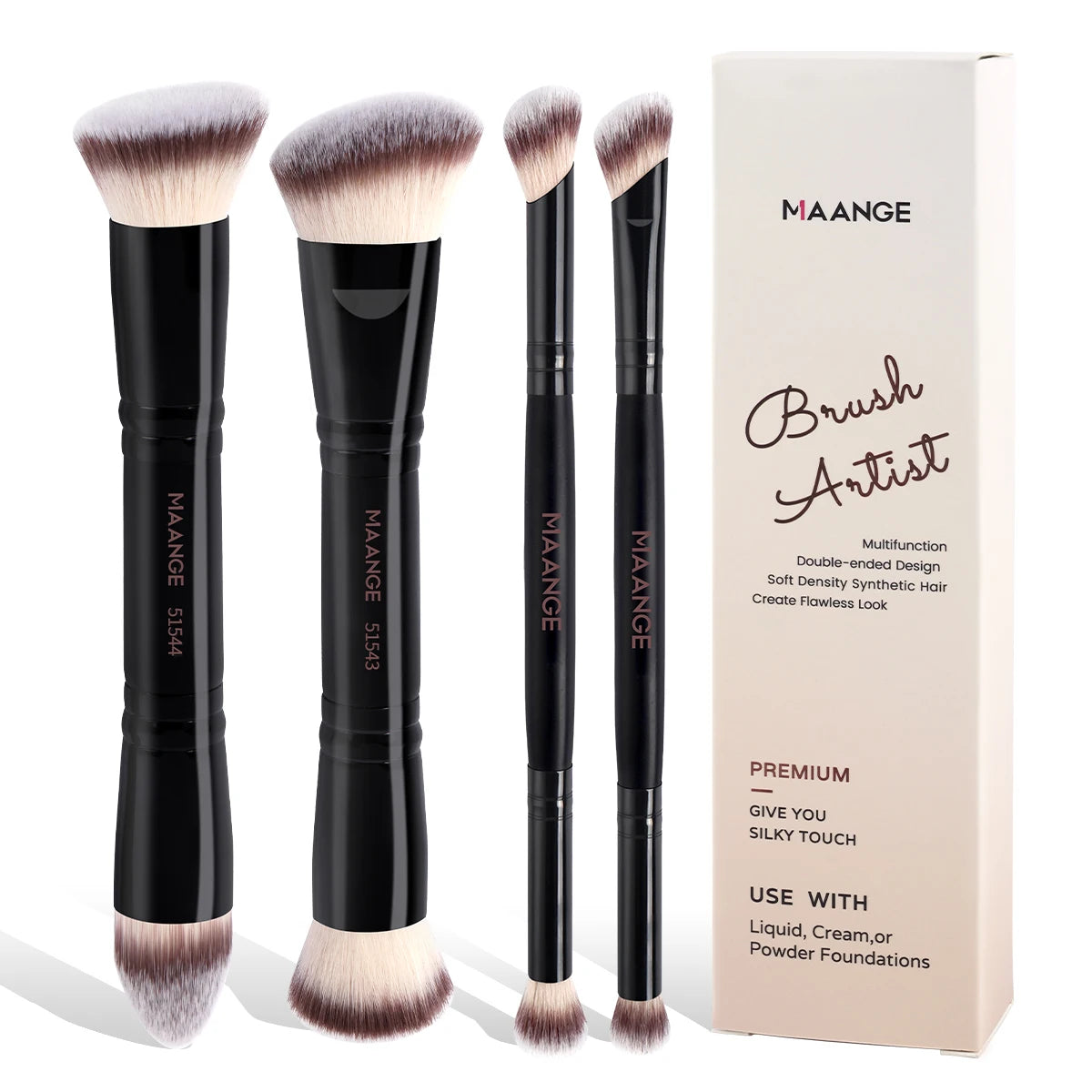MAANGE 4-Piece Essential Makeup Brush Set