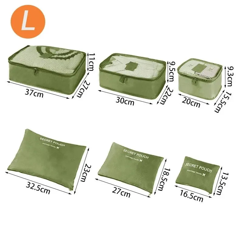 6-Piece Travel Organizer Packing Cube Set