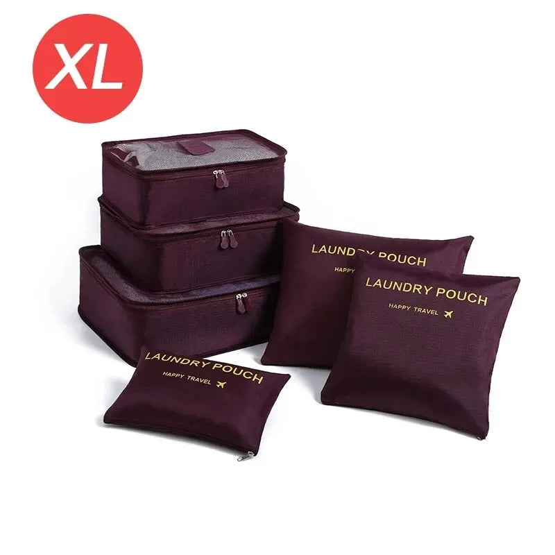 6-Piece Travel Organizer Packing Cube Set