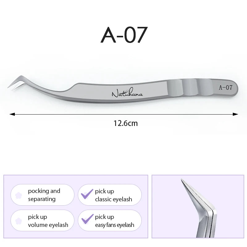 Professional Eyelash Extension Tweezers | Precision Stainless Steel Lash Tweezers