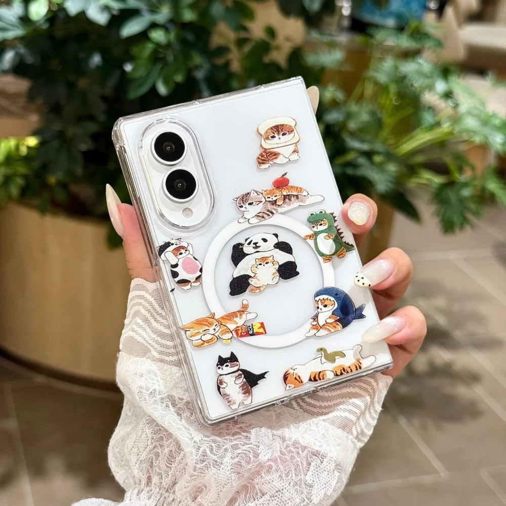 Korean Cute Panda Wrist Strap for Magsafe Case for Samsung Galaxy Z Fold 8, Z Fold  7, Z Fold  6, Z Fold 5 & Fold 8 Ultra