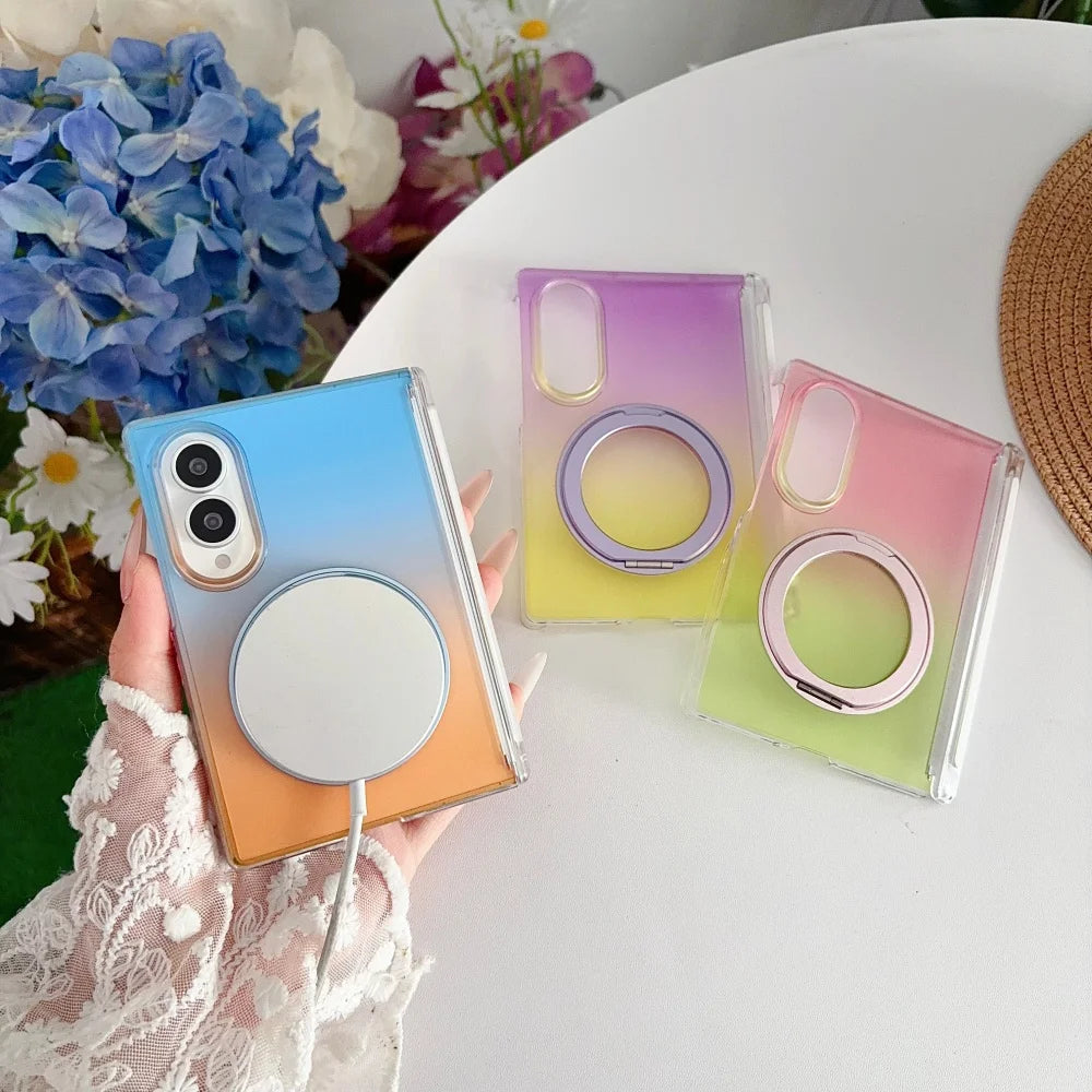 Magsafe Gradient Double Color Bracket Case for Samsung Galaxy Z Fold 8, Z Fold 7, Z Fold 6 & Z Fold 5