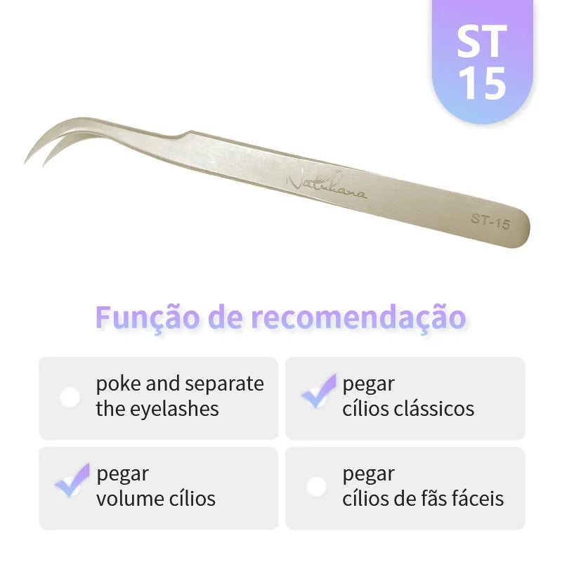Professional Eyelash Extension Tweezers | Precision Stainless Steel Lash Tweezers