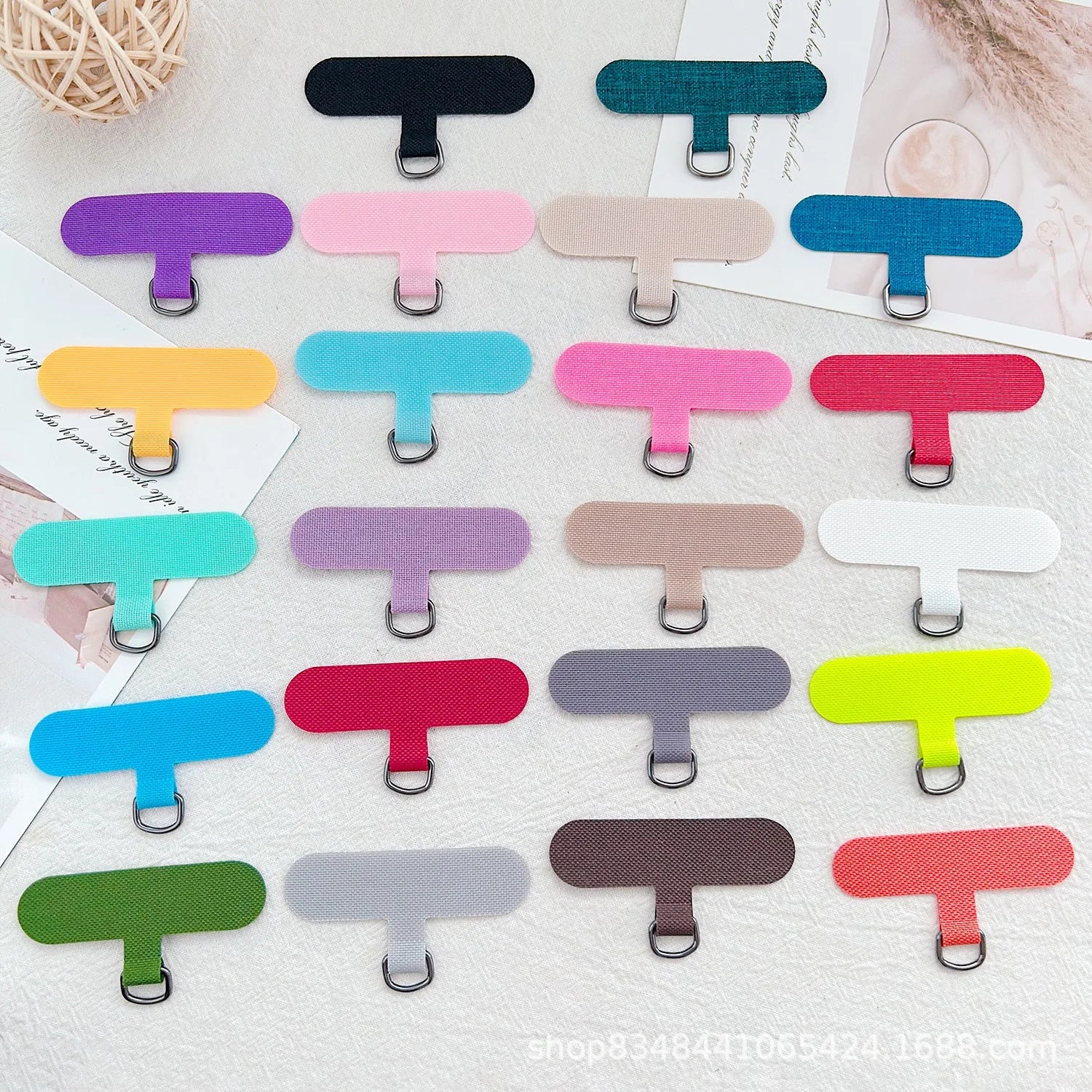 Detachable Phone Lanyard Strap with Metal Ring Clip