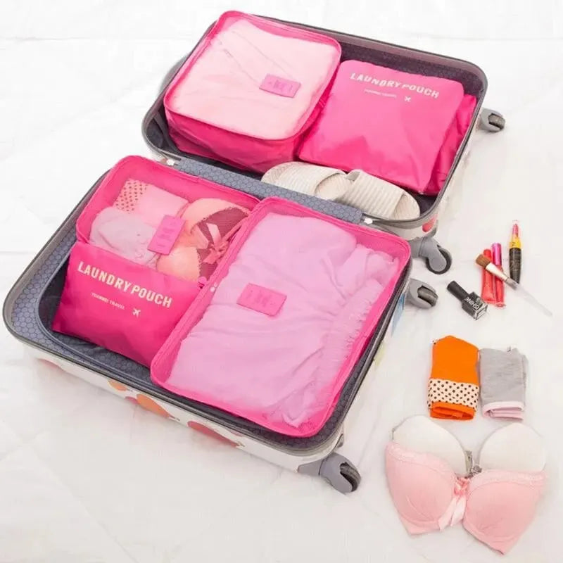 6-Piece Travel Organizer Packing Cube Set