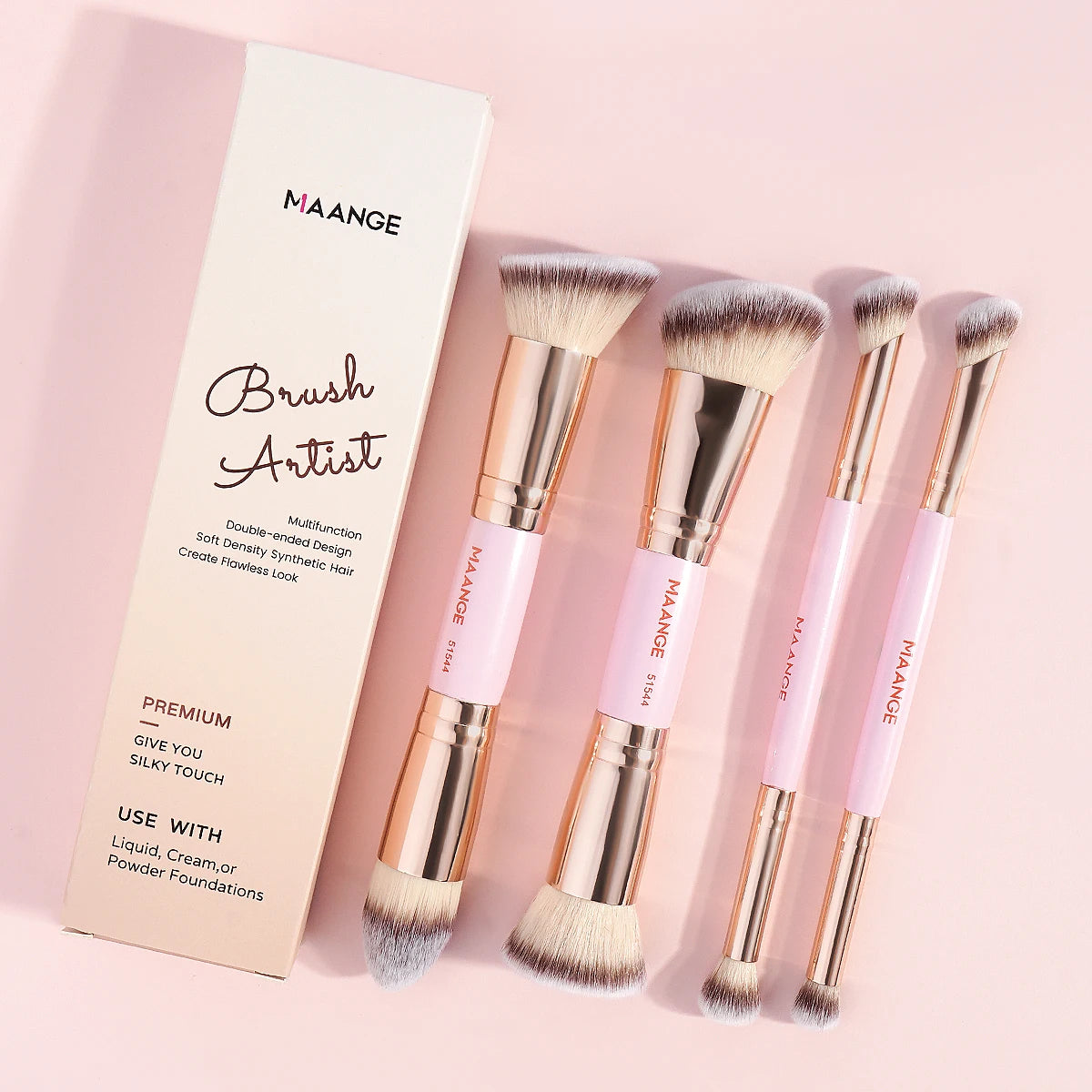 MAANGE 4-Piece Essential Makeup Brush Set
