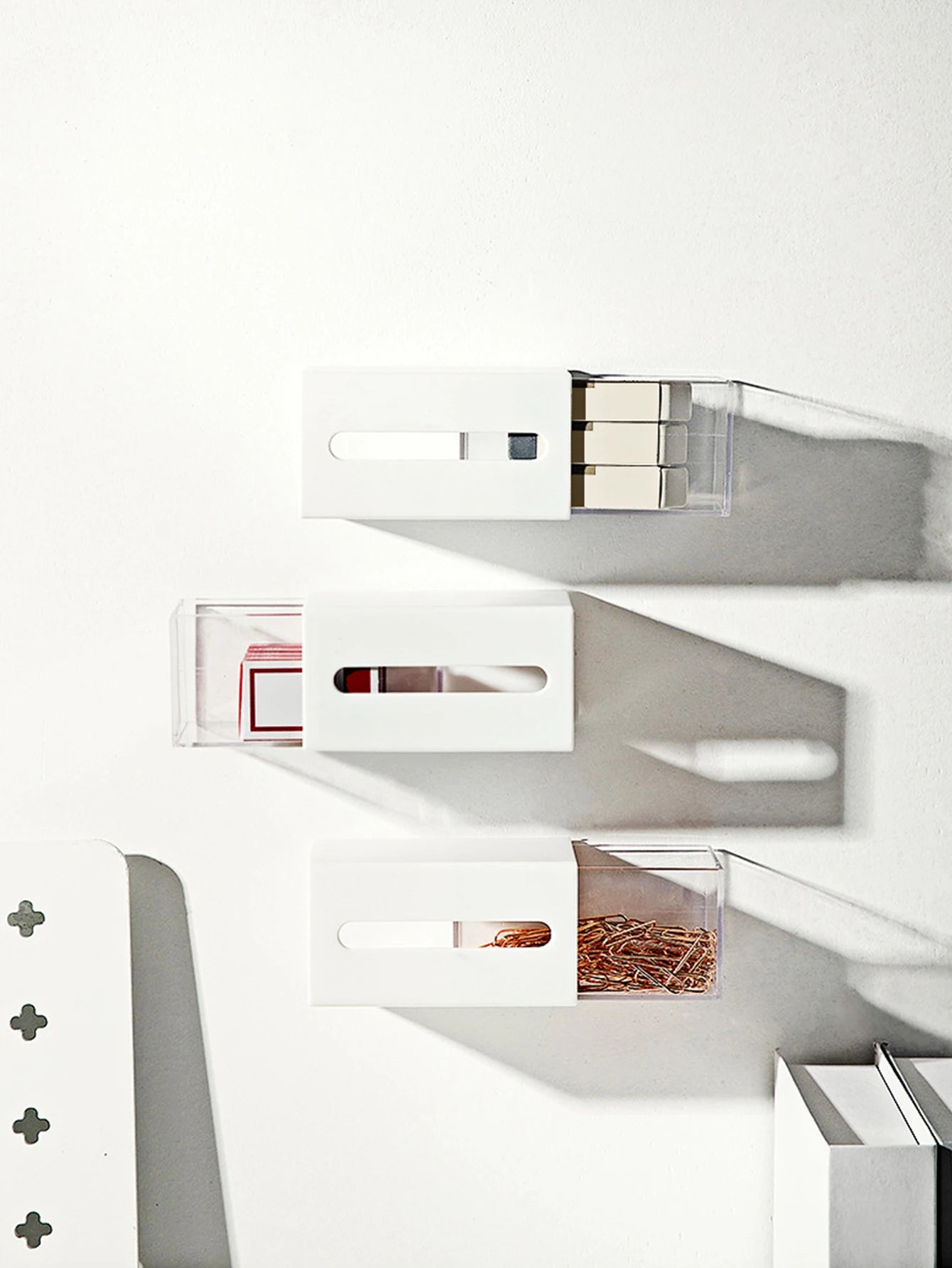 Wall-Mounted Cotton Pad & Beauty Organizer