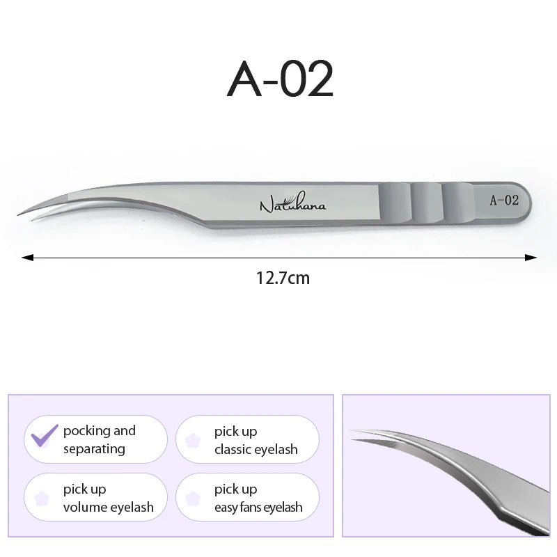 Professional Eyelash Extension Tweezers | Precision Stainless Steel Lash Tweezers